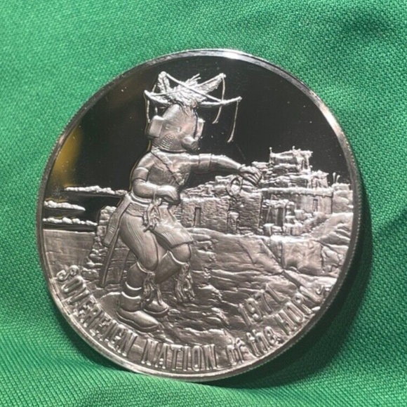 1971 Sovereign Nation of the Hopi Indian Tribe .999 Silver Proof Round - Picture 5 of 5